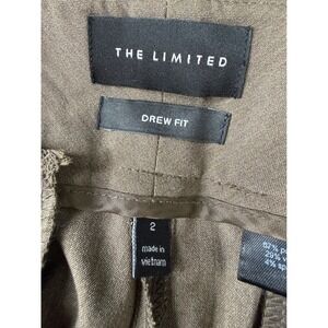 The Limited Drew Fit Flare Leg Trousers Brown Taupe Size 2 Stretch Dress Pants